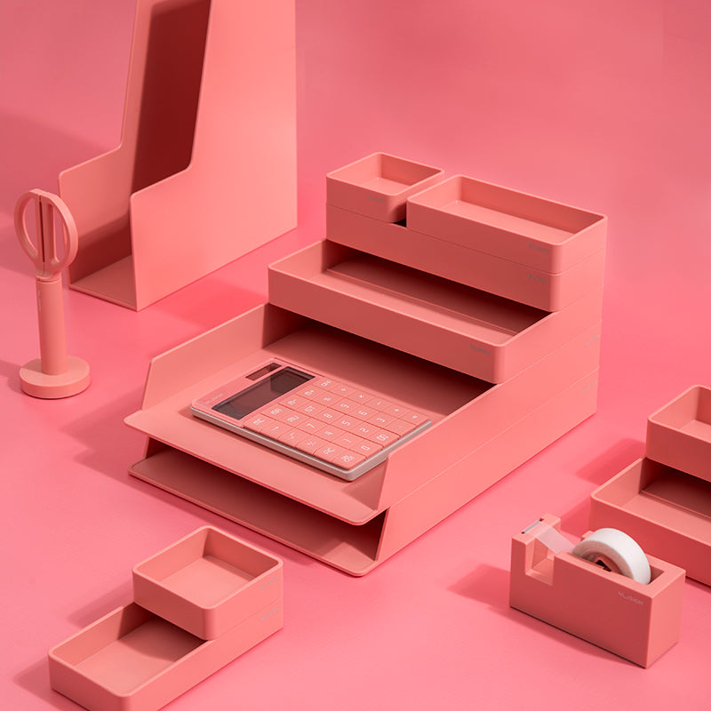 ORGANIZADOR ESCRITORIO NUSIGN DELI ROSADO X1 UNIDAD
