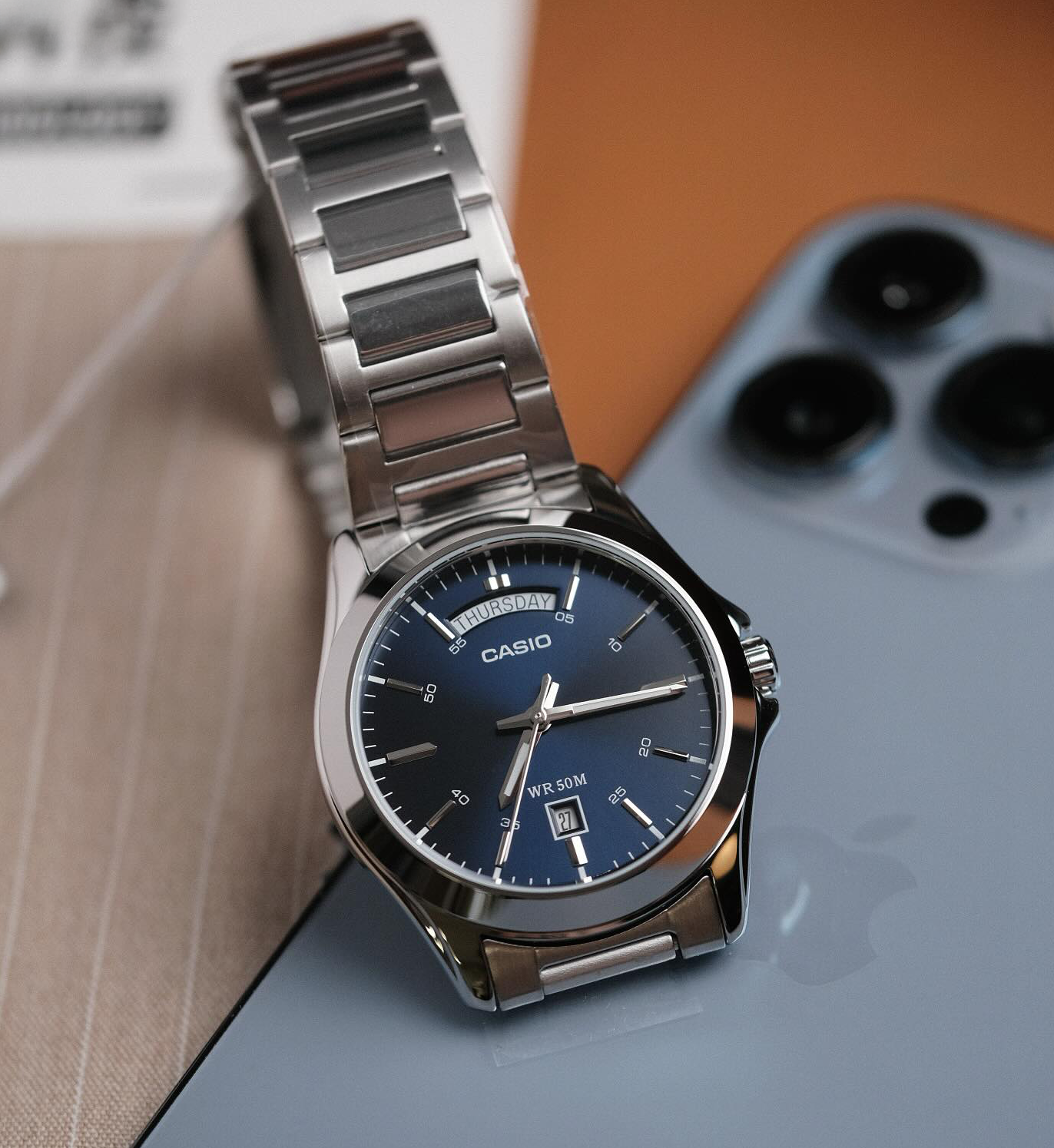 RELOJ PARA HOMBRE CASIO MTP-1370D-2A2VDF - AZUL