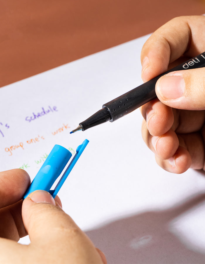 Estuche micropuntas DELI 0.45 tinta lavable x 6 unidades