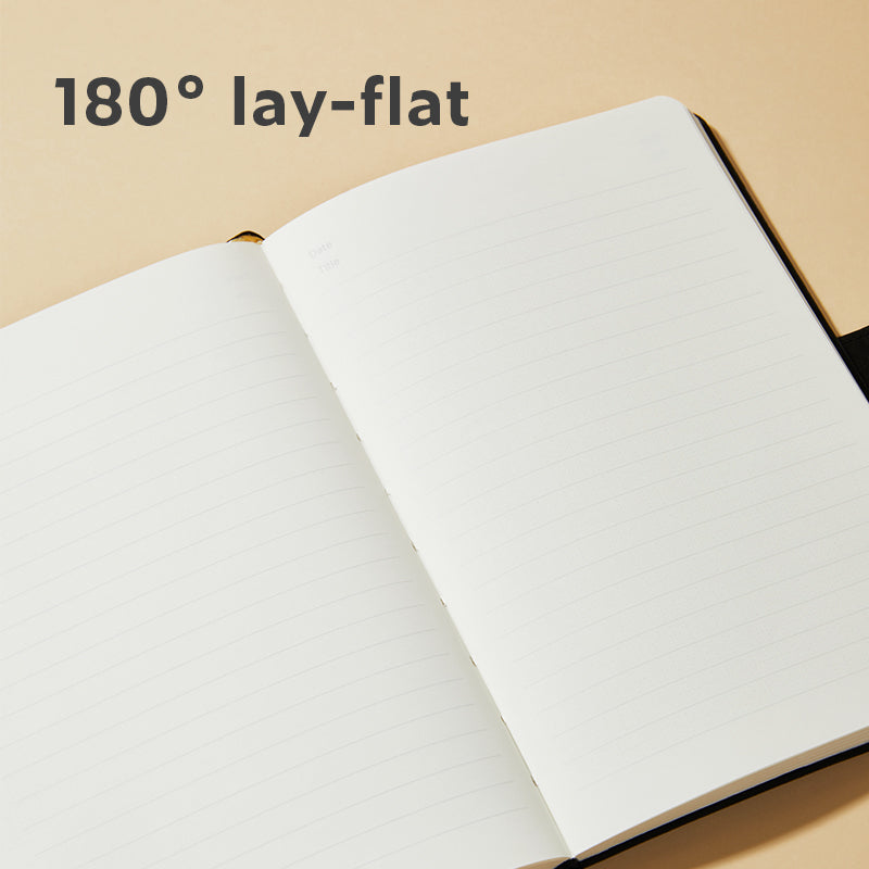 CUADERNO RAYADO NUSIGN DELI A5 120 HOJAS NEGRO X4 UNIDADES