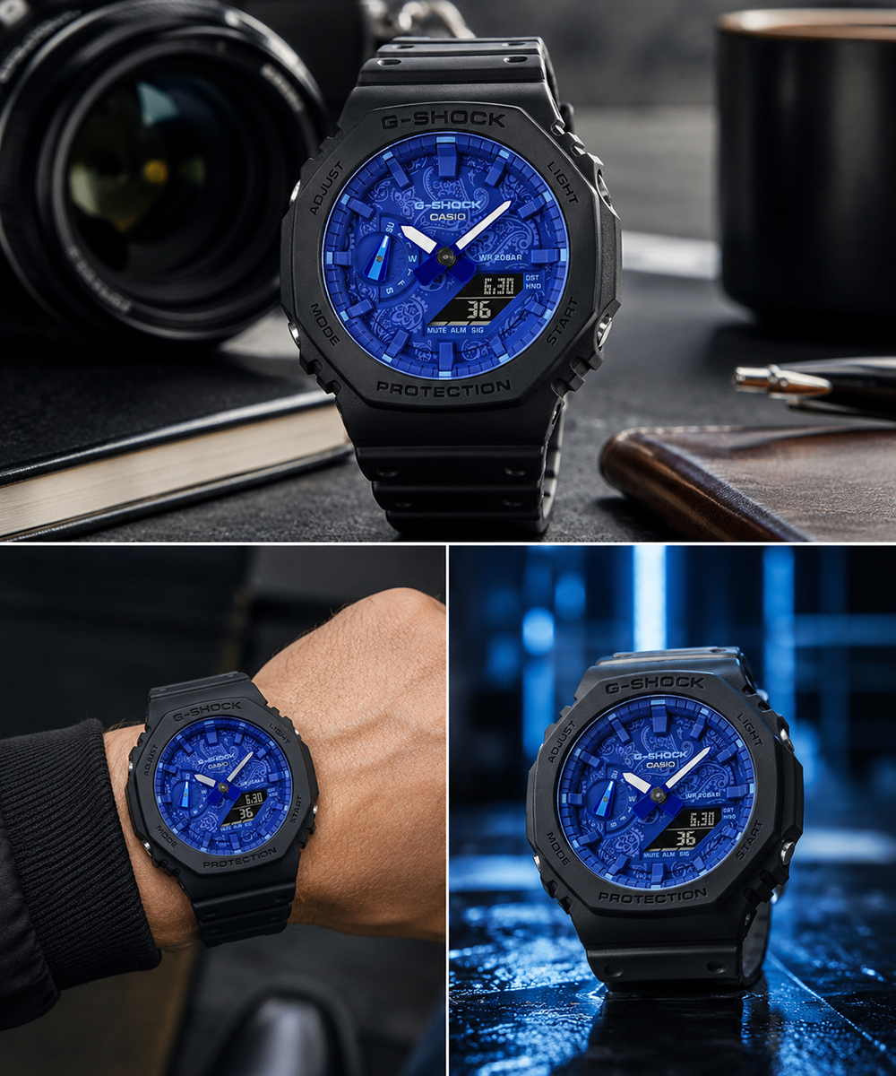 RELOJ ANÁLOGO DIGITAL PARA HOMBRE CASIO G-SHOCK GA-2100BP-1ADR - NEGRO