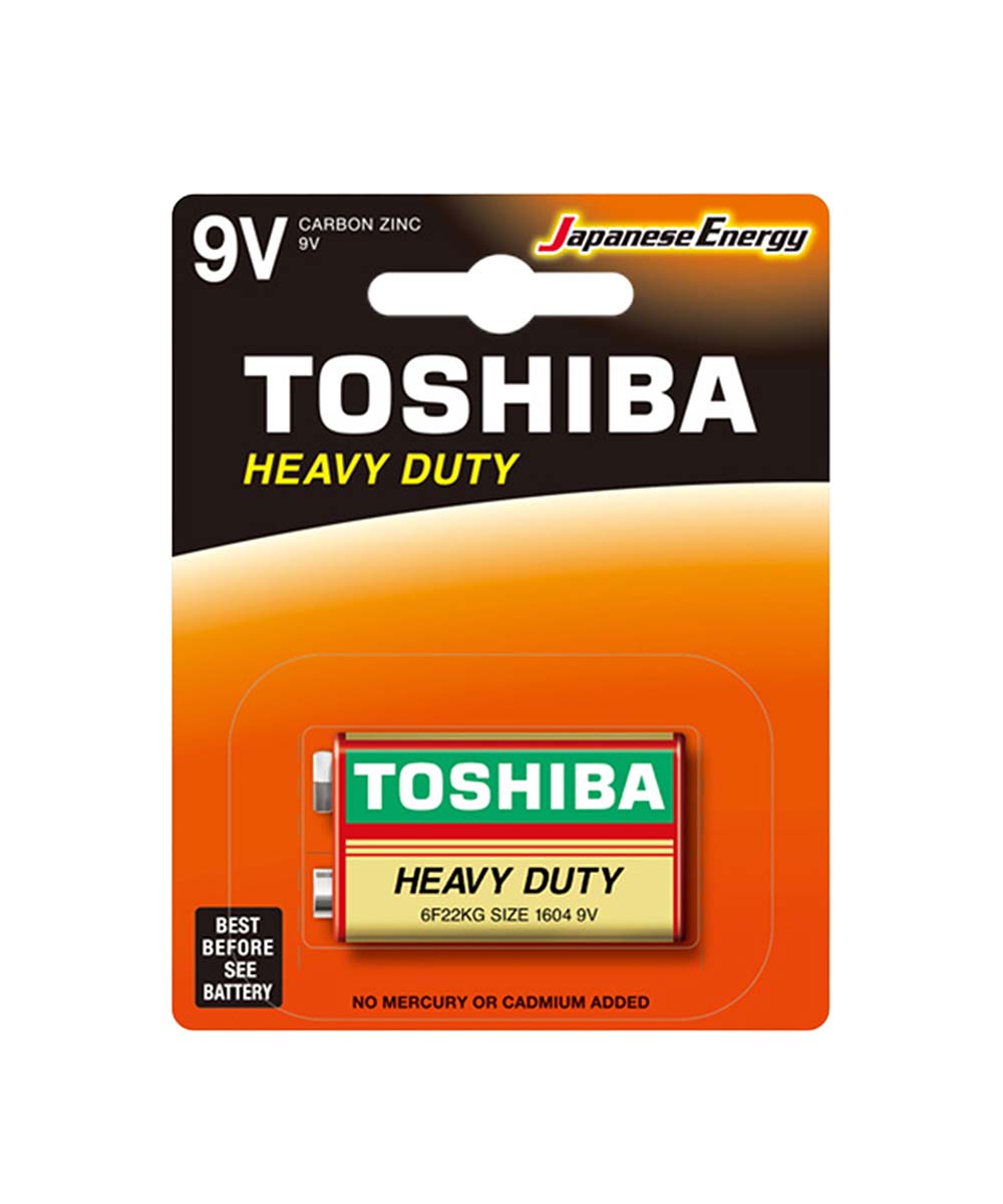 PILA TOSHIBA CARBON ZINC 9V  | 1U x BLISTER | 6F22KG-BP-1C