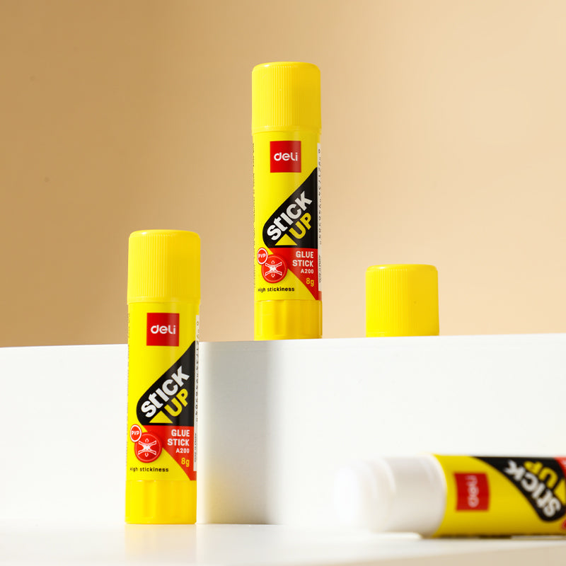 Pegante en barra DELI 8 gr Blanco x12 Unidades