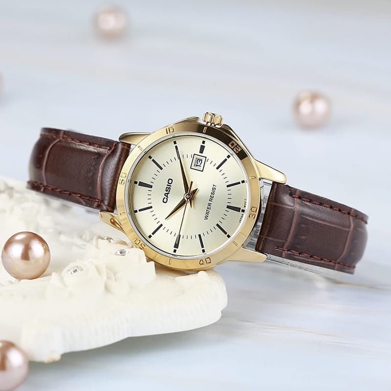 RELOJ PARA MUJER CASIO LTP-V004GL-9AUDF -AMARILLO