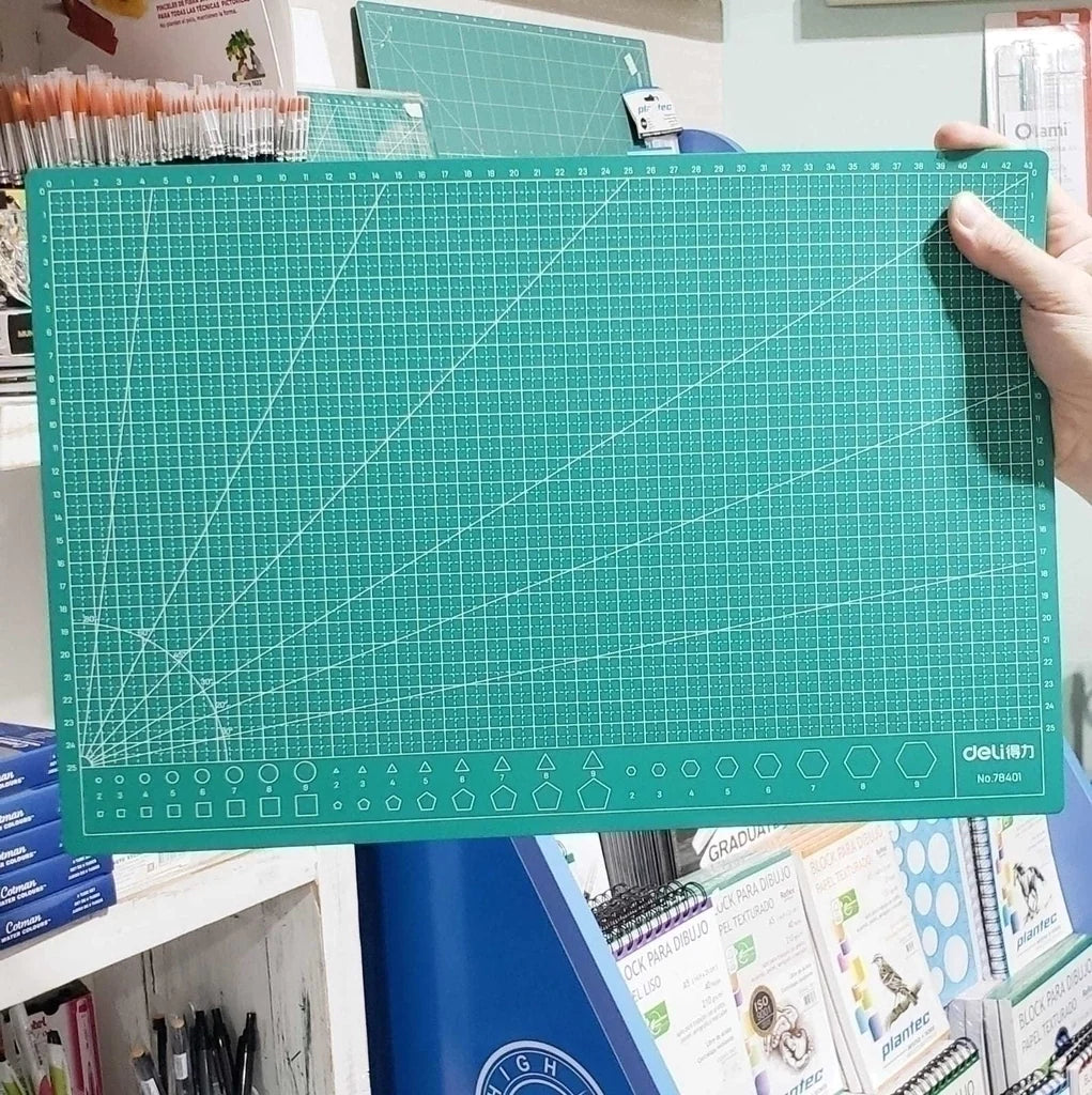 Tapete de corte para escritorio DELI Verde x1 unds