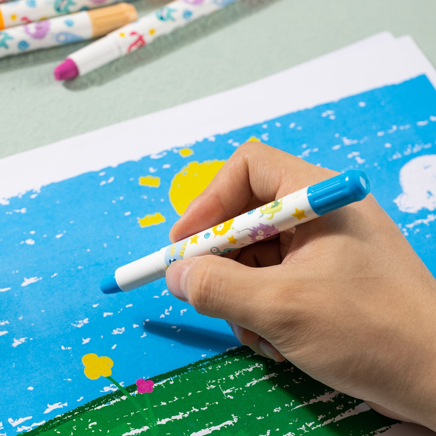 Crayon retractil gel DELI Colores surtidos x12 unidades