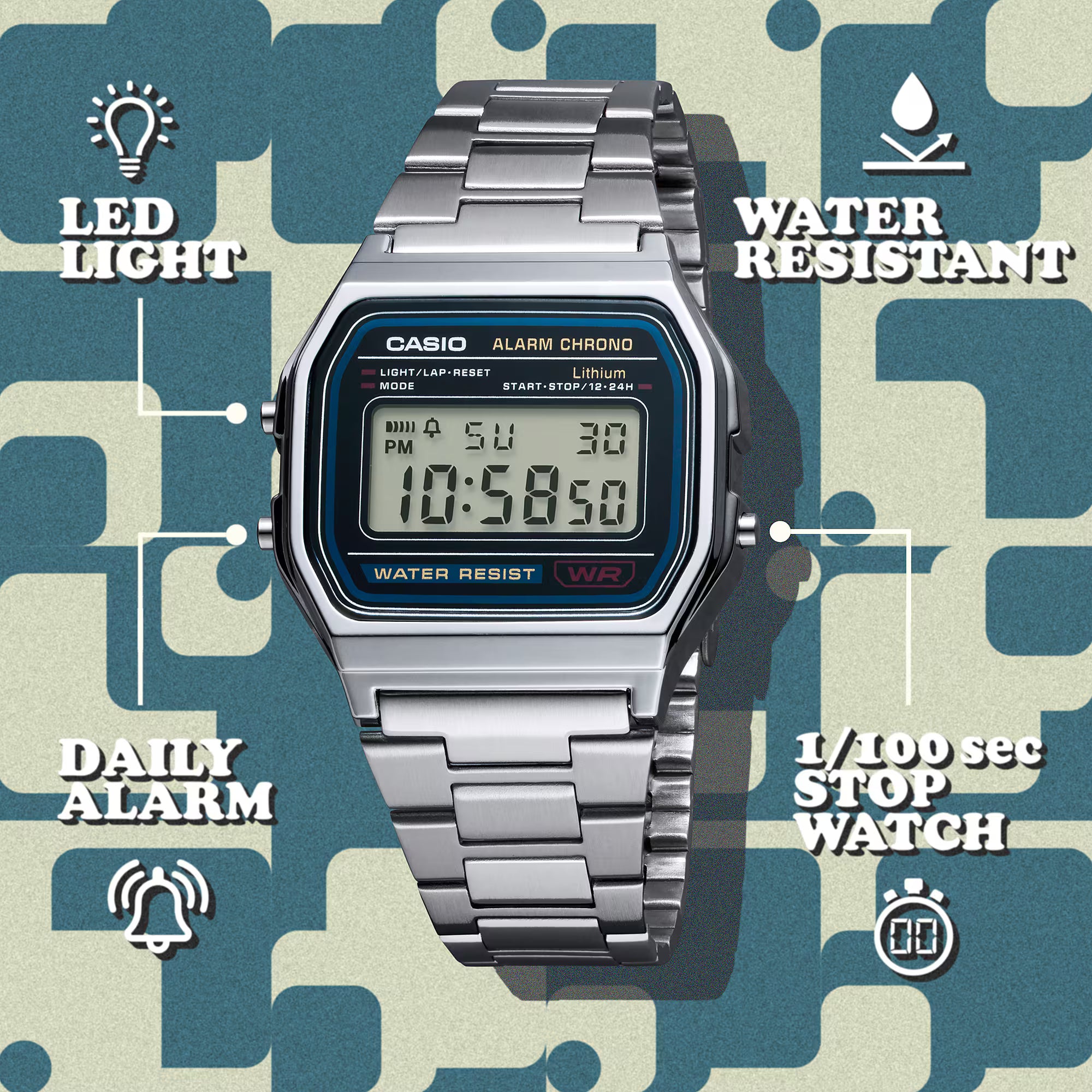 RELOJ CASIO - A158WA-1DF