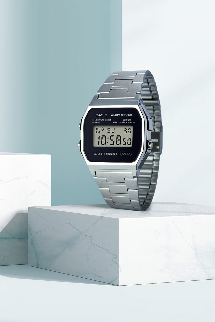 RELOJ CASIO VINTAGE A158WEA-1DF - PLATEADO