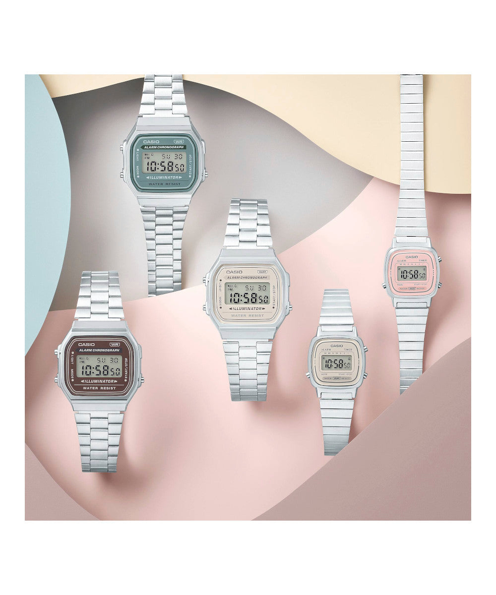 RELOJ CASIO VINTAGE A168WA-5AYDF -PLATEADO