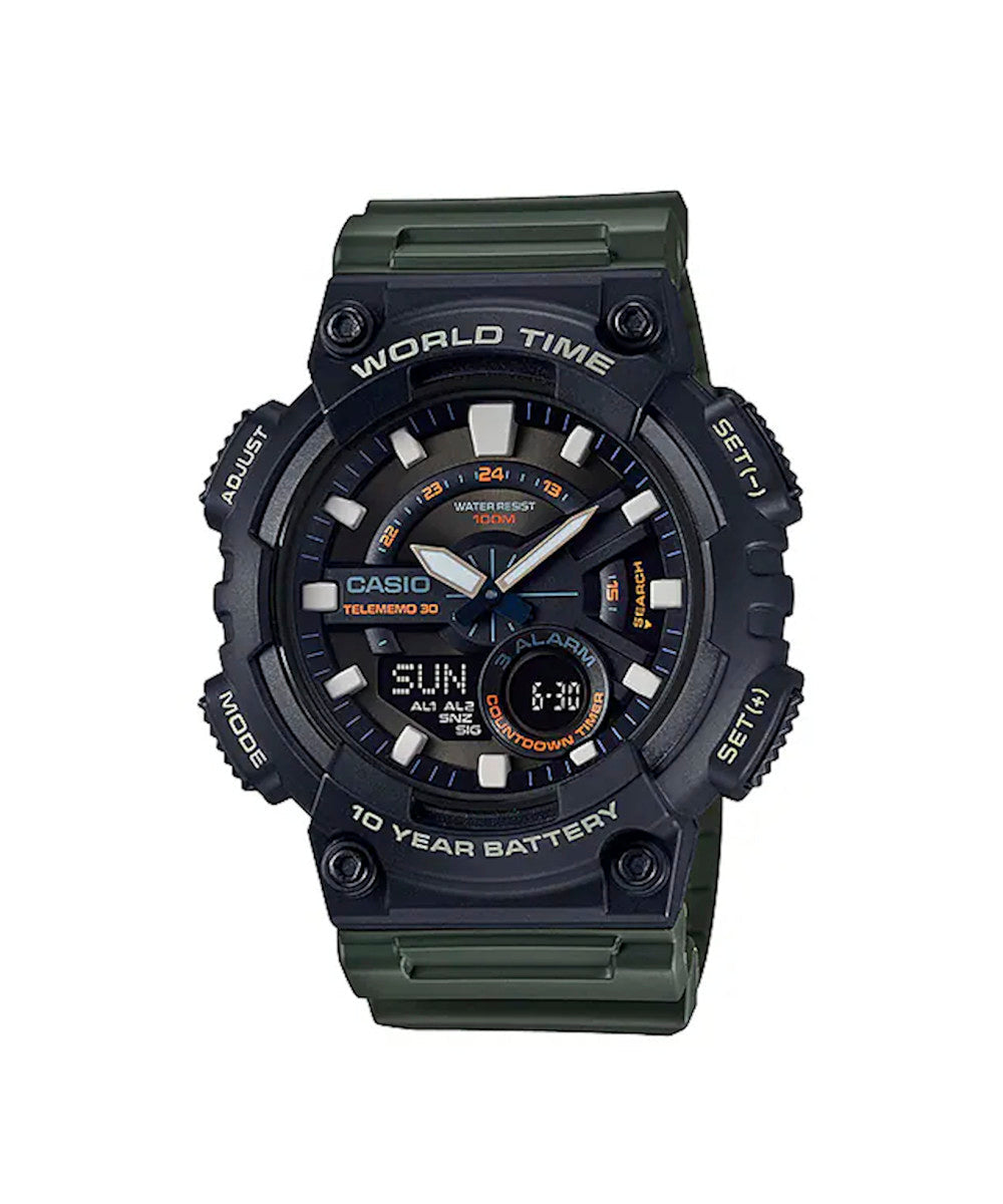 RELOJ PARA HOMBRE CASIO AEQ-110W-3AVDF -VERDE