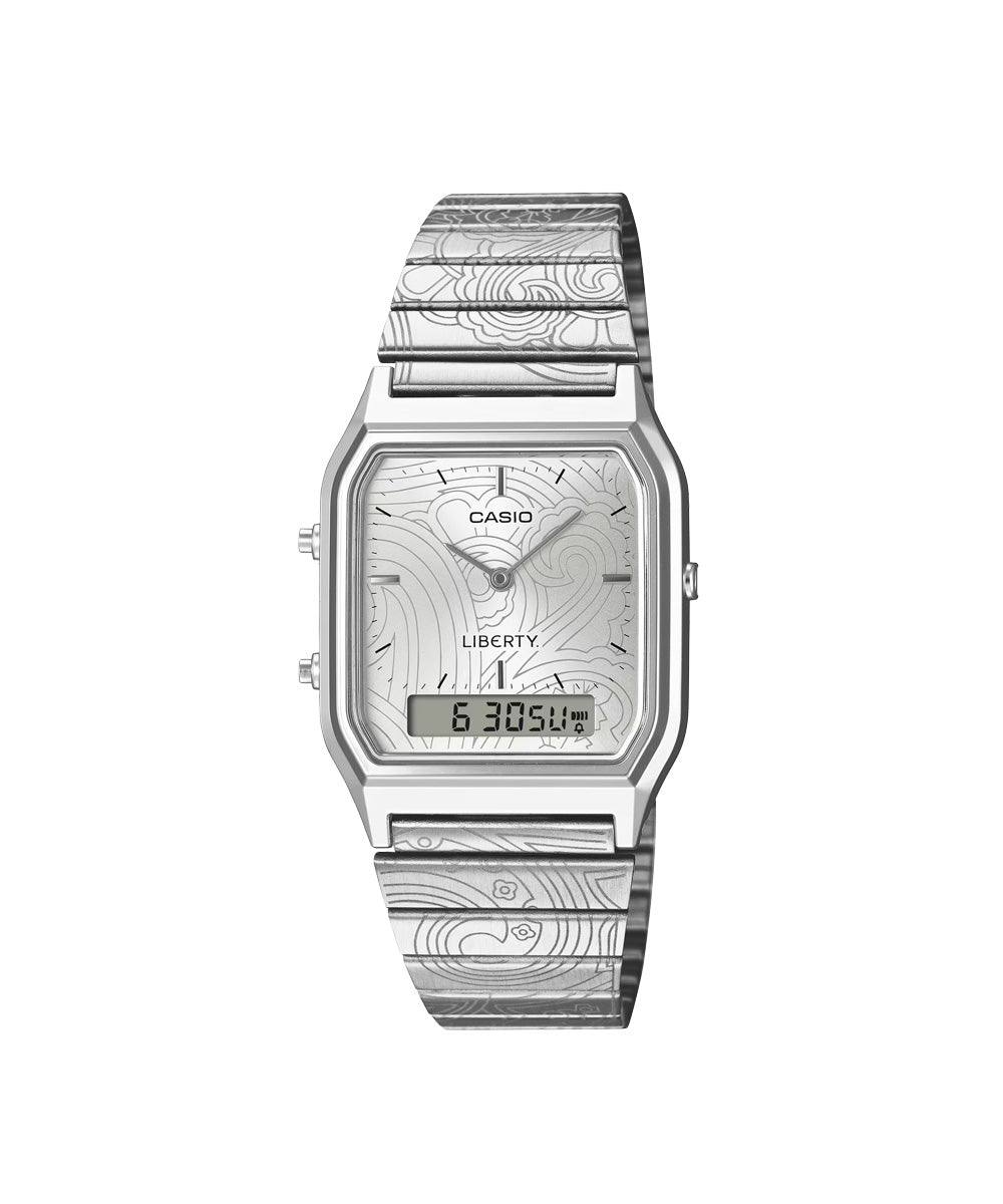 RELOJ CASIO VINTAGE AQ-230ELT-7ADR - PLATEADO