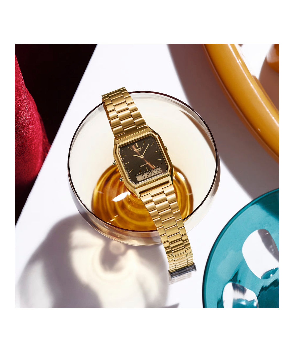 RELOJ CASIO VINTAGE AQ-230GA-5AMQYDF -DORADO