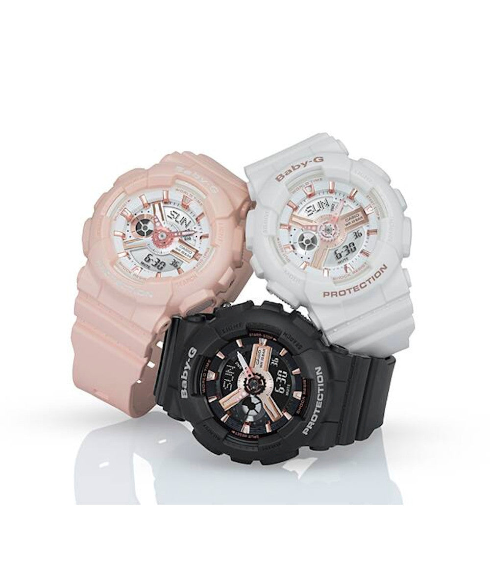 RELOJ PARA MUJER CASIO BABY-G BA-110RG-4ADR -ROSADO