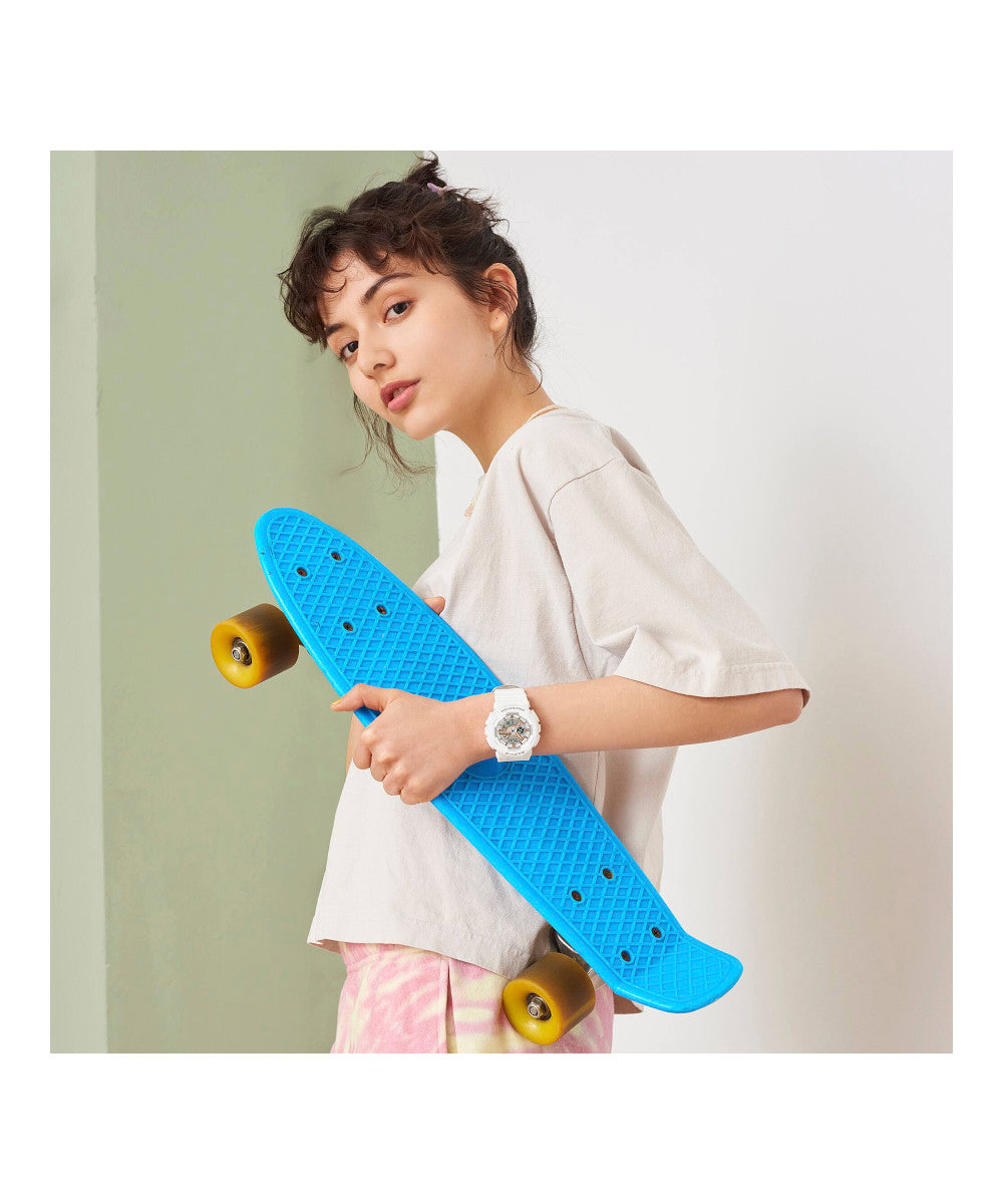 RELOJ PARA MUJER CASIO BABY-G BA-110XRG-7ADR -BLANCO