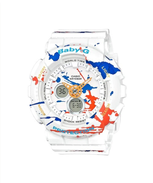 BA-120SPL-7ADR RELOJ PARA MUJER CASIO BABY-G - BLANCO