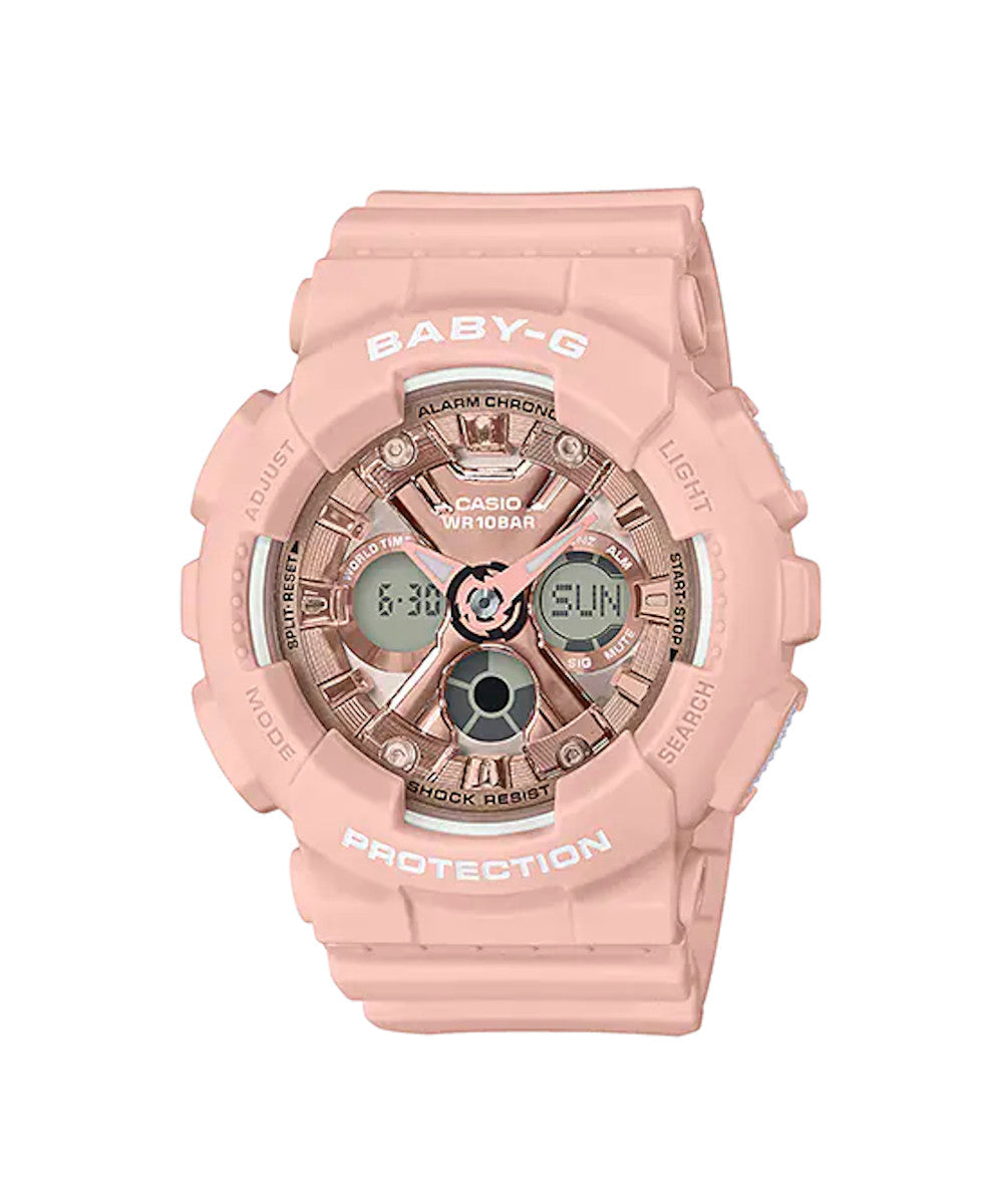 RELOJ PARA MUJER CASIO BABY-G BA-130-4ADR -ROSADO