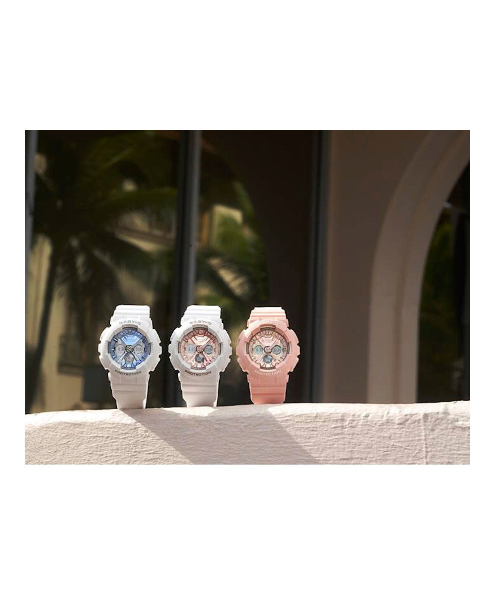 RELOJ PARA MUJER CASIO BABY-G BA-130-7A1DR -BLANCO