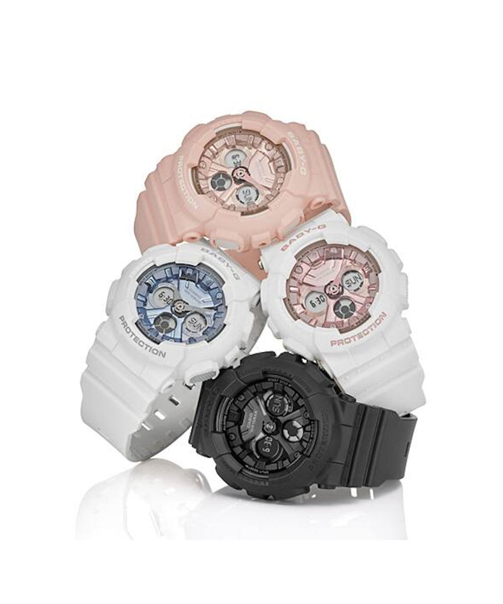 RELOJ PARA MUJER CASIO BABY-G BA-130-7A1DR -BLANCO