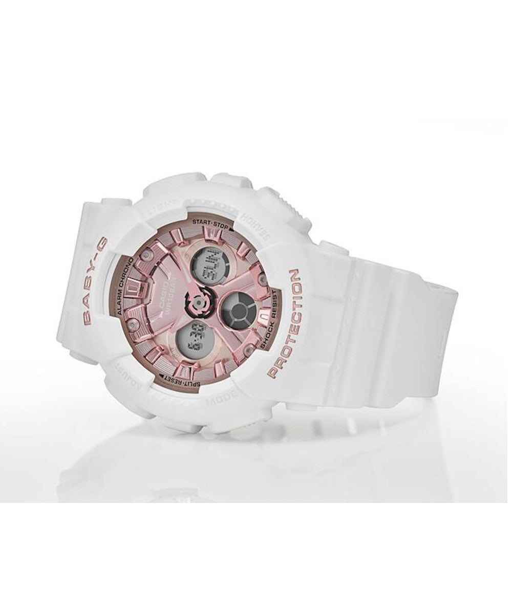 RELOJ PARA MUJER CASIO BABY-G BA-130-7A1DR -BLANCO