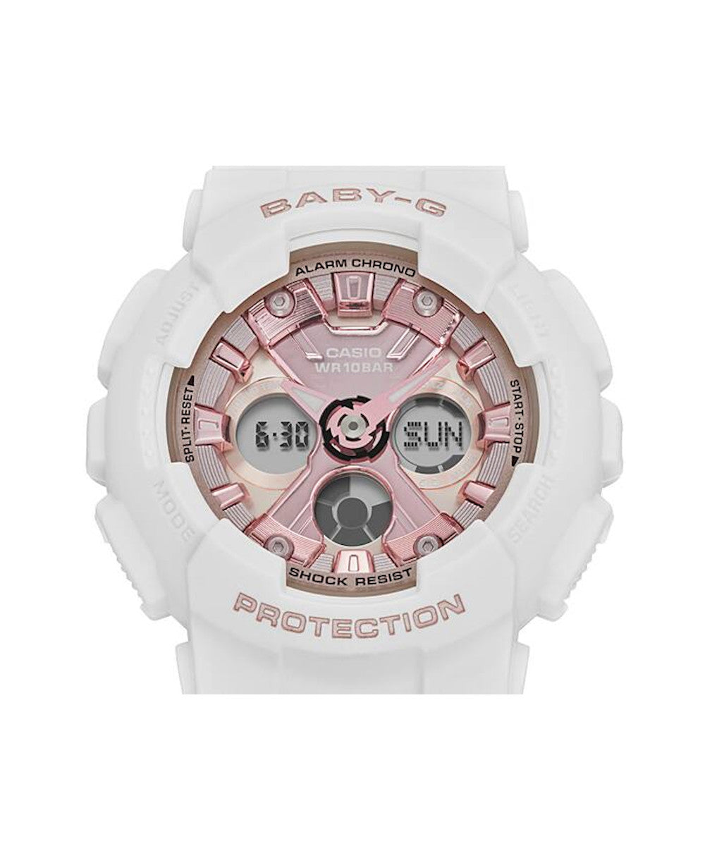 RELOJ PARA MUJER CASIO BABY-G BA-130-7A1DR -BLANCO