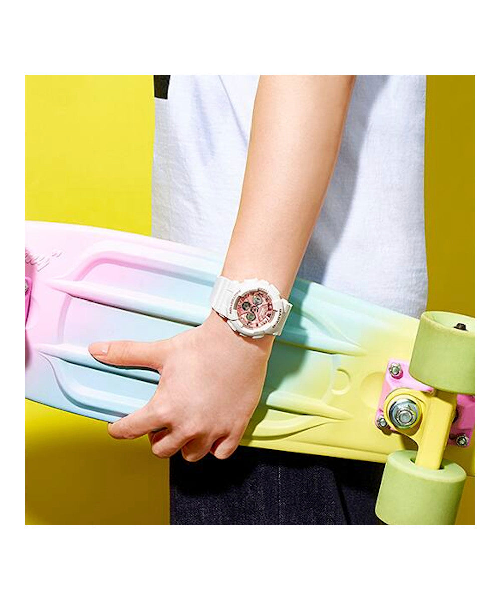 RELOJ PARA MUJER CASIO BABY-G BA-130-7A1DR -BLANCO