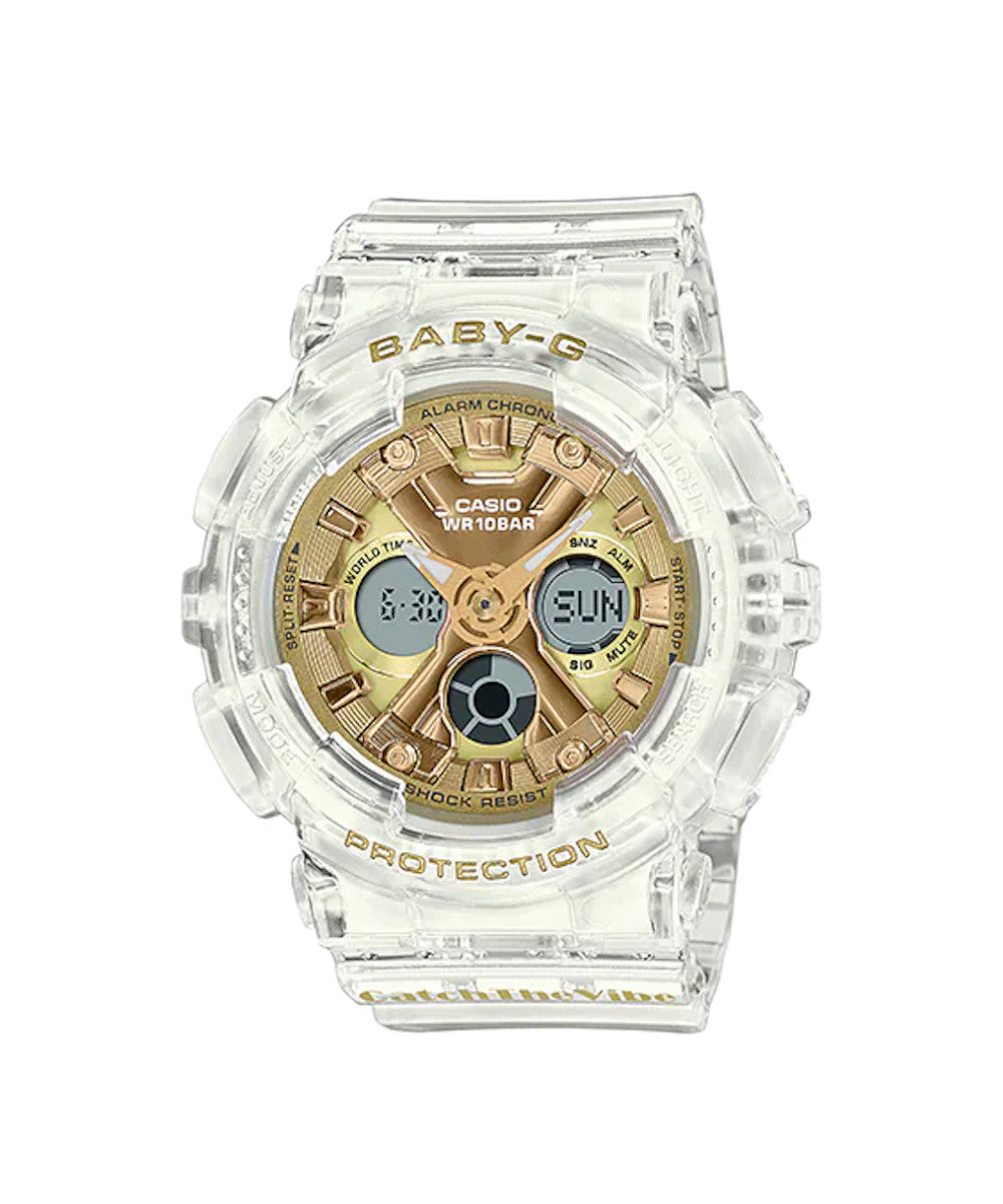 RELOJ PARA MUJER CASIO BABY-G BA-130CVG-7ADR -BLANCO