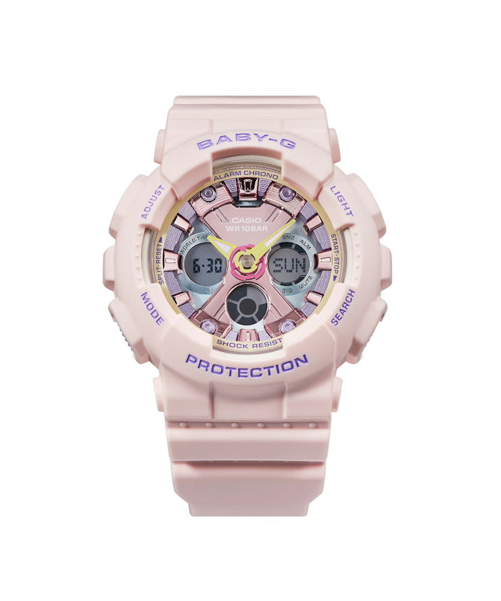 RELOJ PARA MUJER CASIO BABY-G BA-130PM-4ADR -ROSADO
