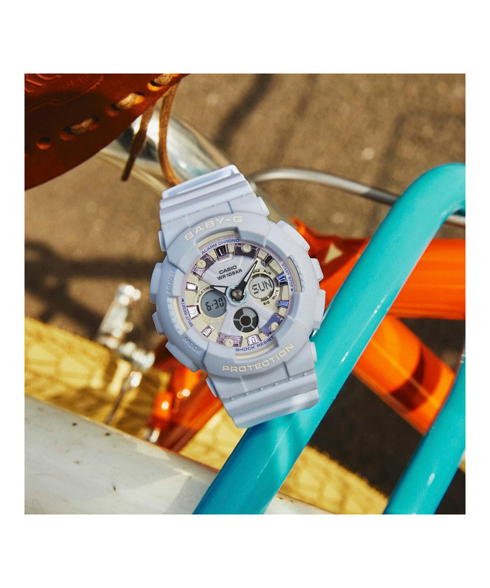 RELOJ PARA MUJER CASIO BABY-G BA-130WP-2ADR -AZUL
