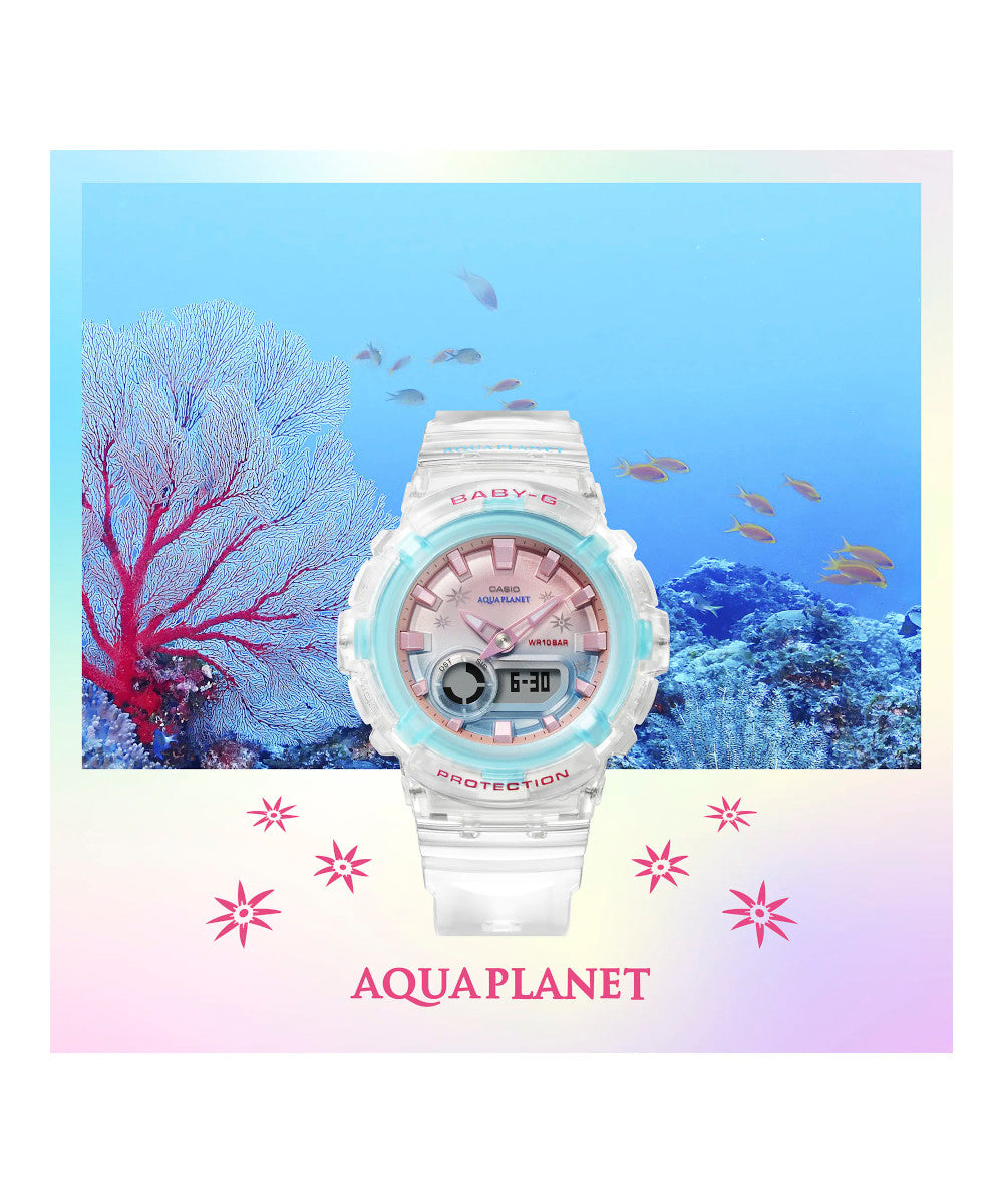 RELOJ PARA MUJER CASIO BABY-G BGA-280AP-7ADR -BLANCO