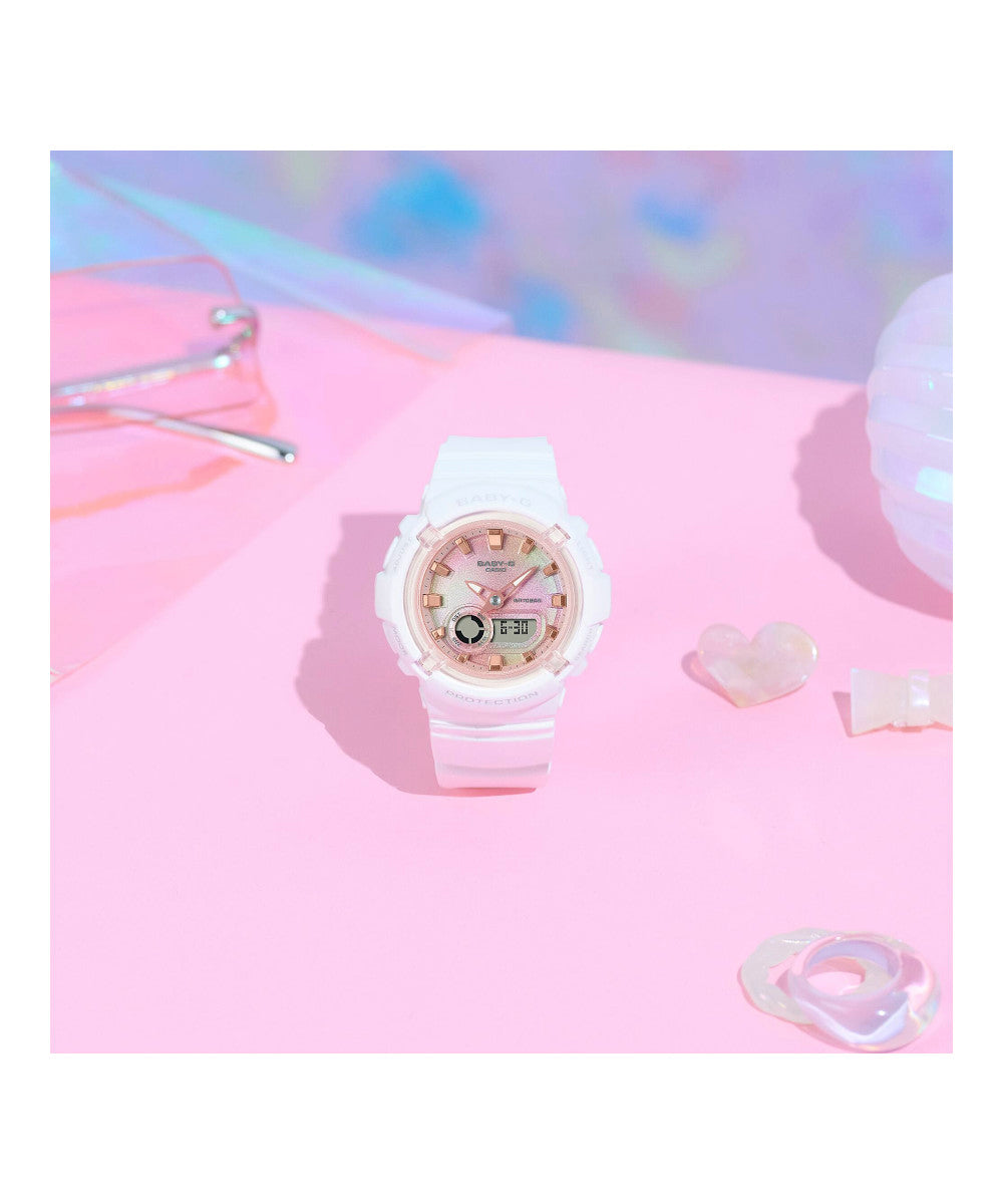 RELOJ PARA MUJER CASIO BABY-G BGA-280TD-7ADR -BLANCO