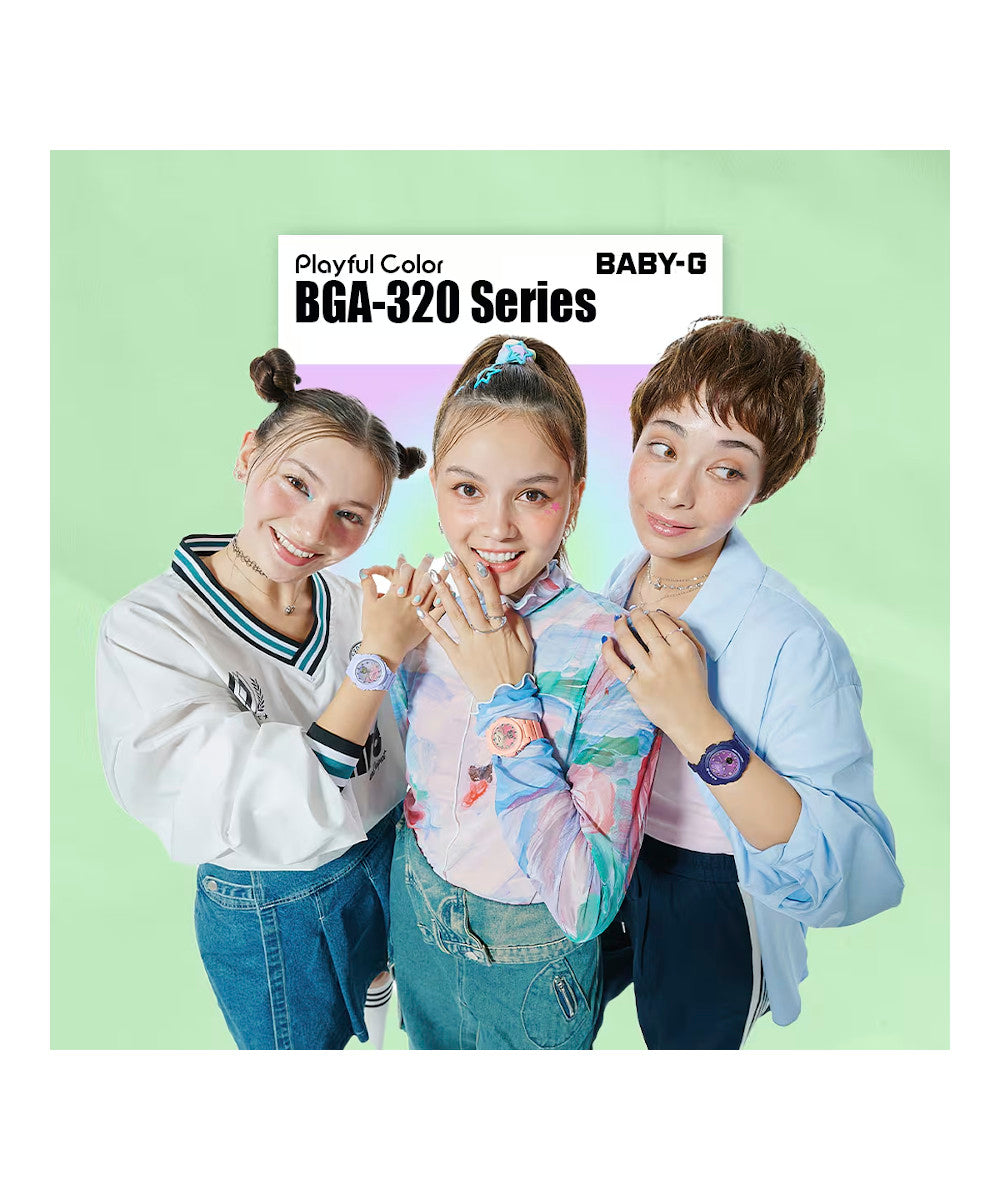 RELOJ PARA MUJER CASIO BABY-G BGA-320-2A1DR -AZUL