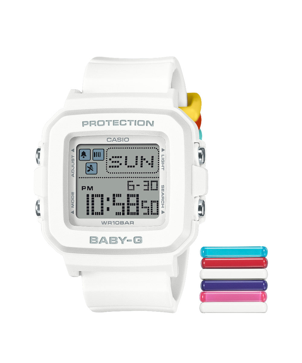RELOJ PARA MUJER CASIO BABY-G BGD-10L-7DR -BLANCO
