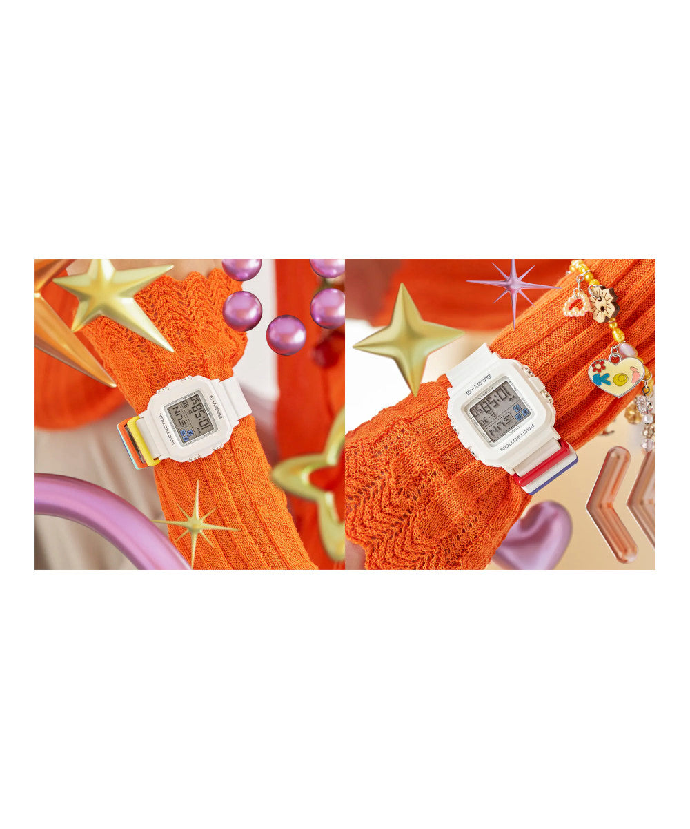 RELOJ PARA MUJER CASIO BABY-G BGD-10L-7DR -BLANCO