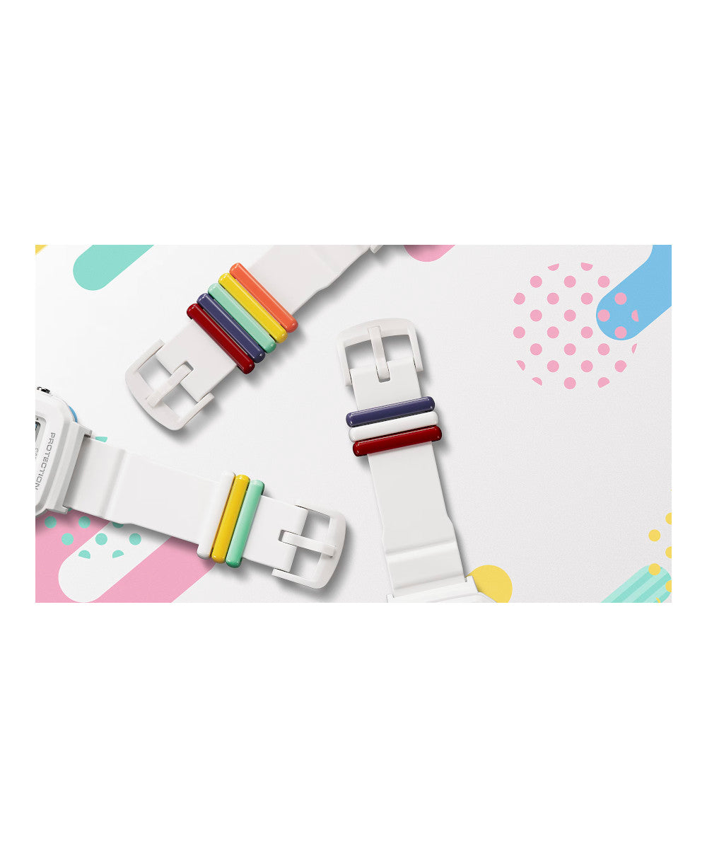 RELOJ PARA MUJER CASIO BABY-G BGD-10L-7DR -BLANCO