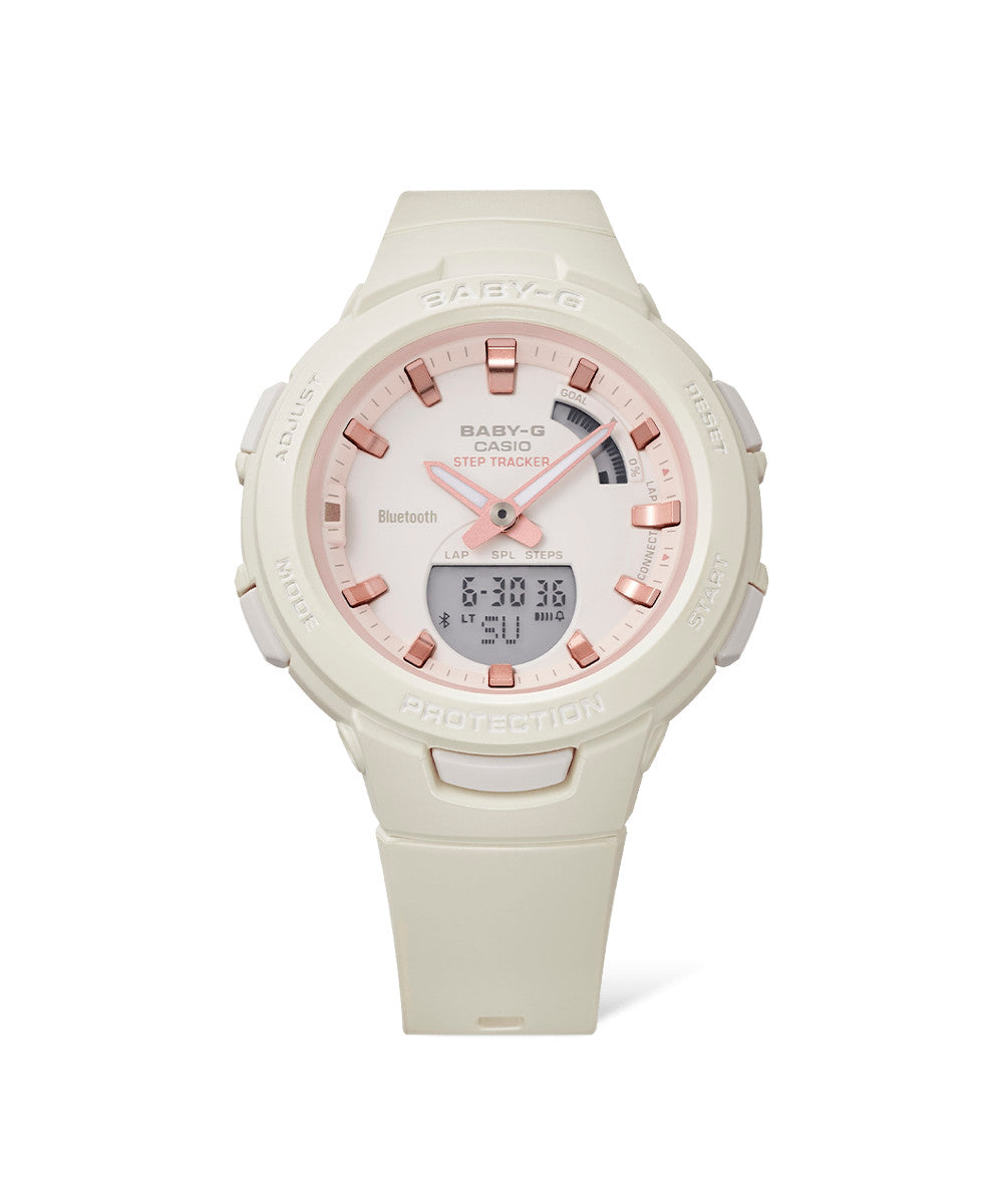 RELOJ PARA MUJER CASIO BABY-G BSA-B100CS-7ADR -BLANCO