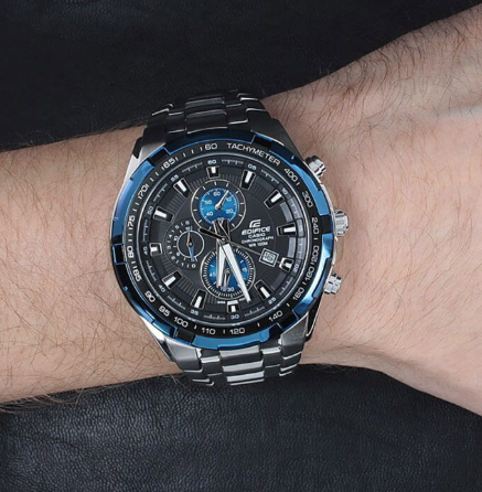 RELOJ ANALÓGICO PARA HOMBRE CASIO EDIFICE EF-539D-1A2VUDF - PLATEADO
