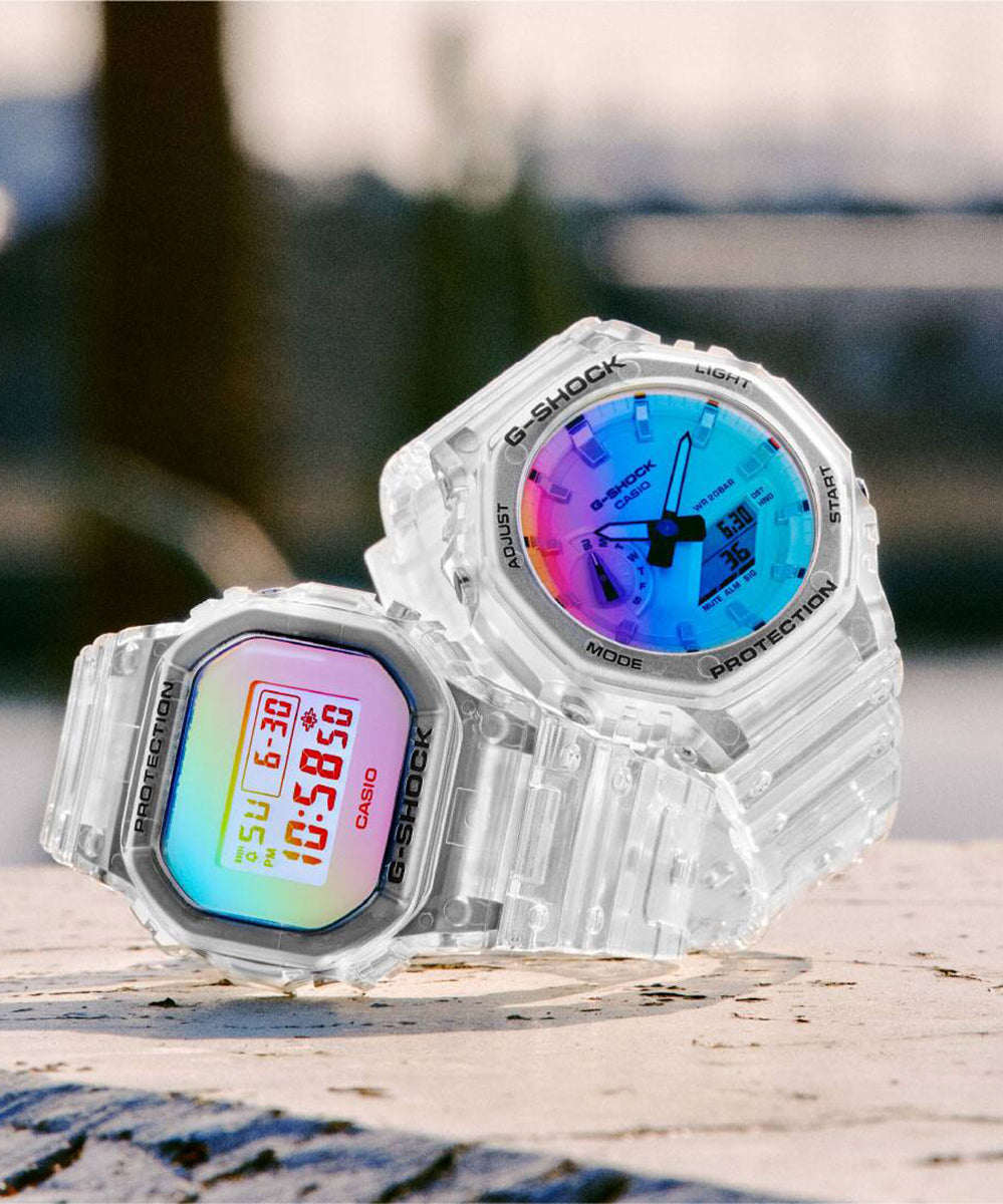 RELOJ ANÁLOGO DIGITAL PARA HOMBRE CASIO G-SHOCK GA-2100SRS-7ADR - BLANCO