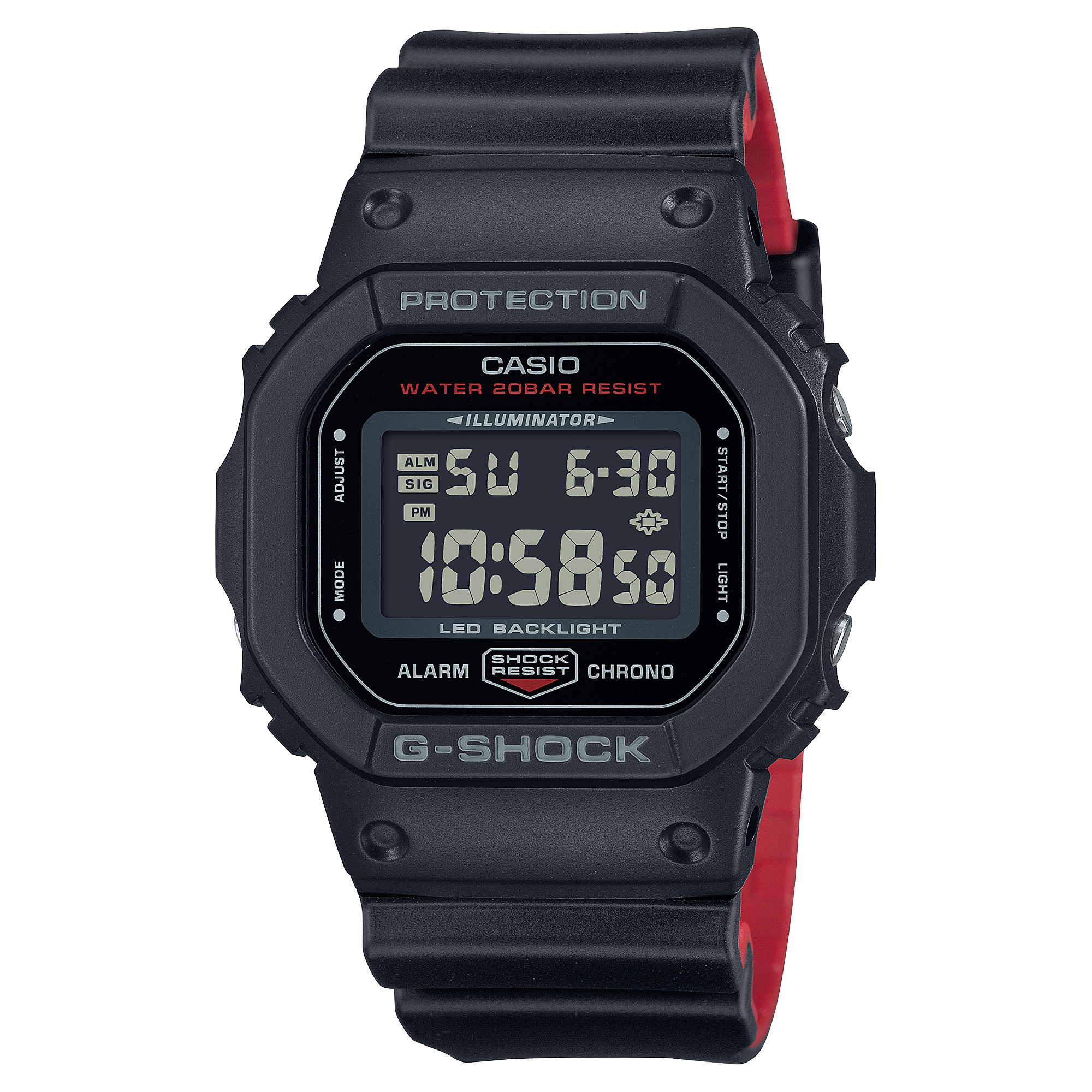RELOJ DIGITAL PARA HOMBRE CASIO G-SHOCK DW-5600UHR-1DR - NEGRO