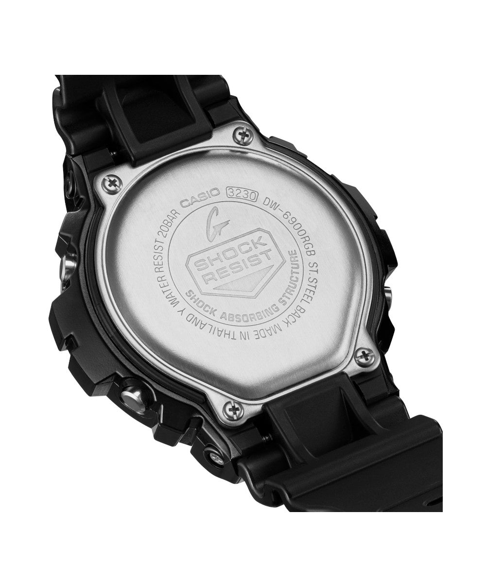RELOJ CASIO G-SHOCK DW-6900RGB-1DR- NEGRO