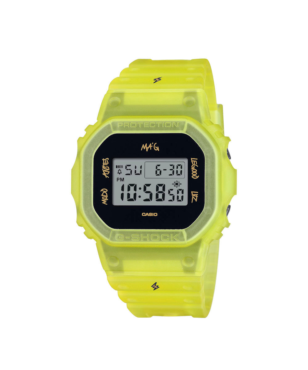 RELOJ CASIO G-SHOCK DWE-5600JB-1A9DR- AMARILLO