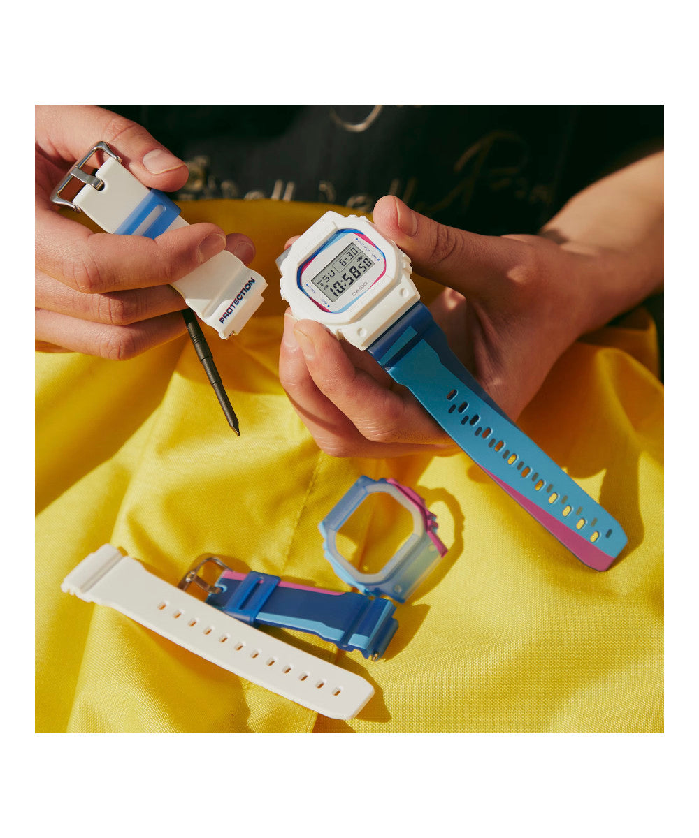 RELOJ CASIO G-SHOCK DWE-5600PR-2DR- AZUL