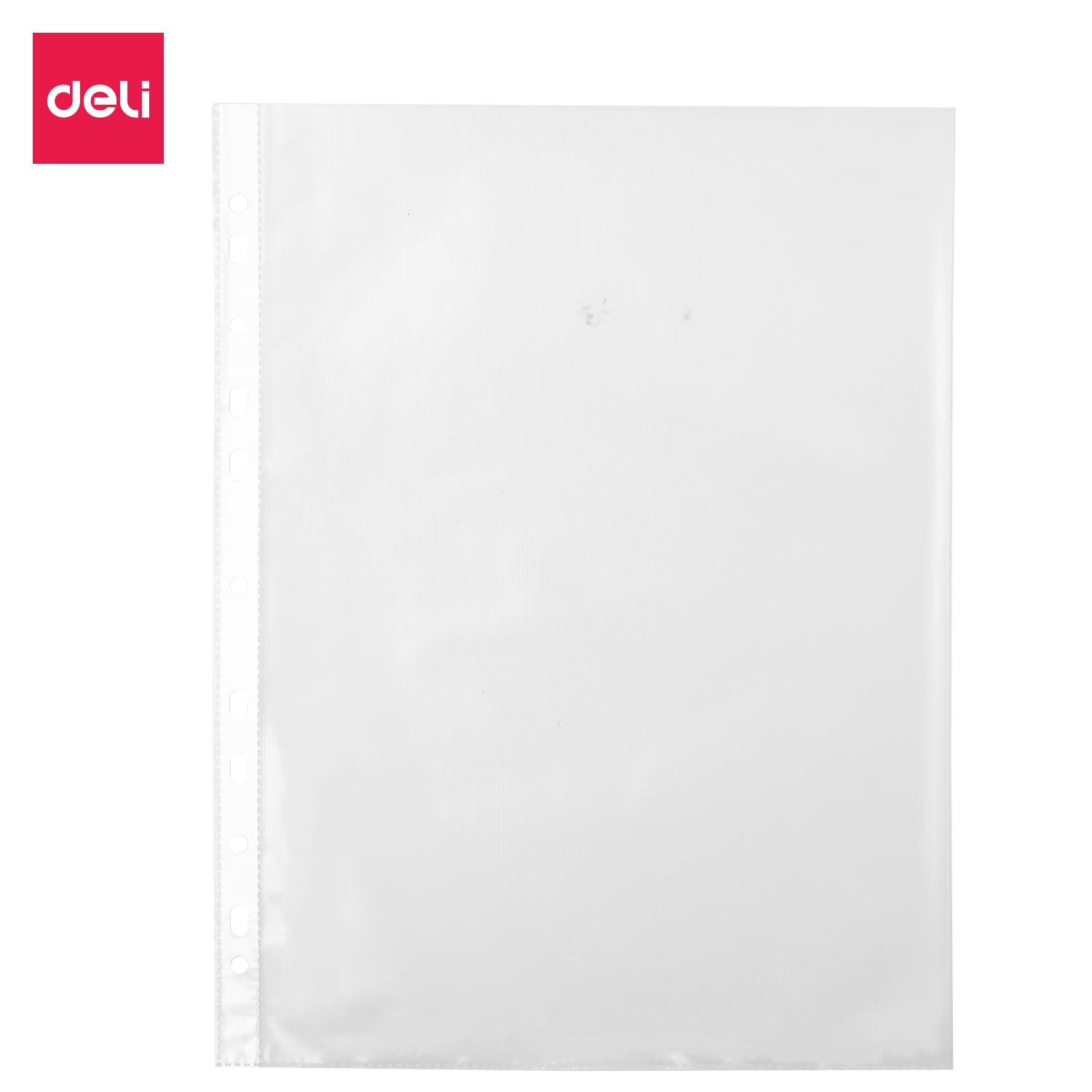 Protectores de hoja DELI A4 perforación lateral x1 unidad