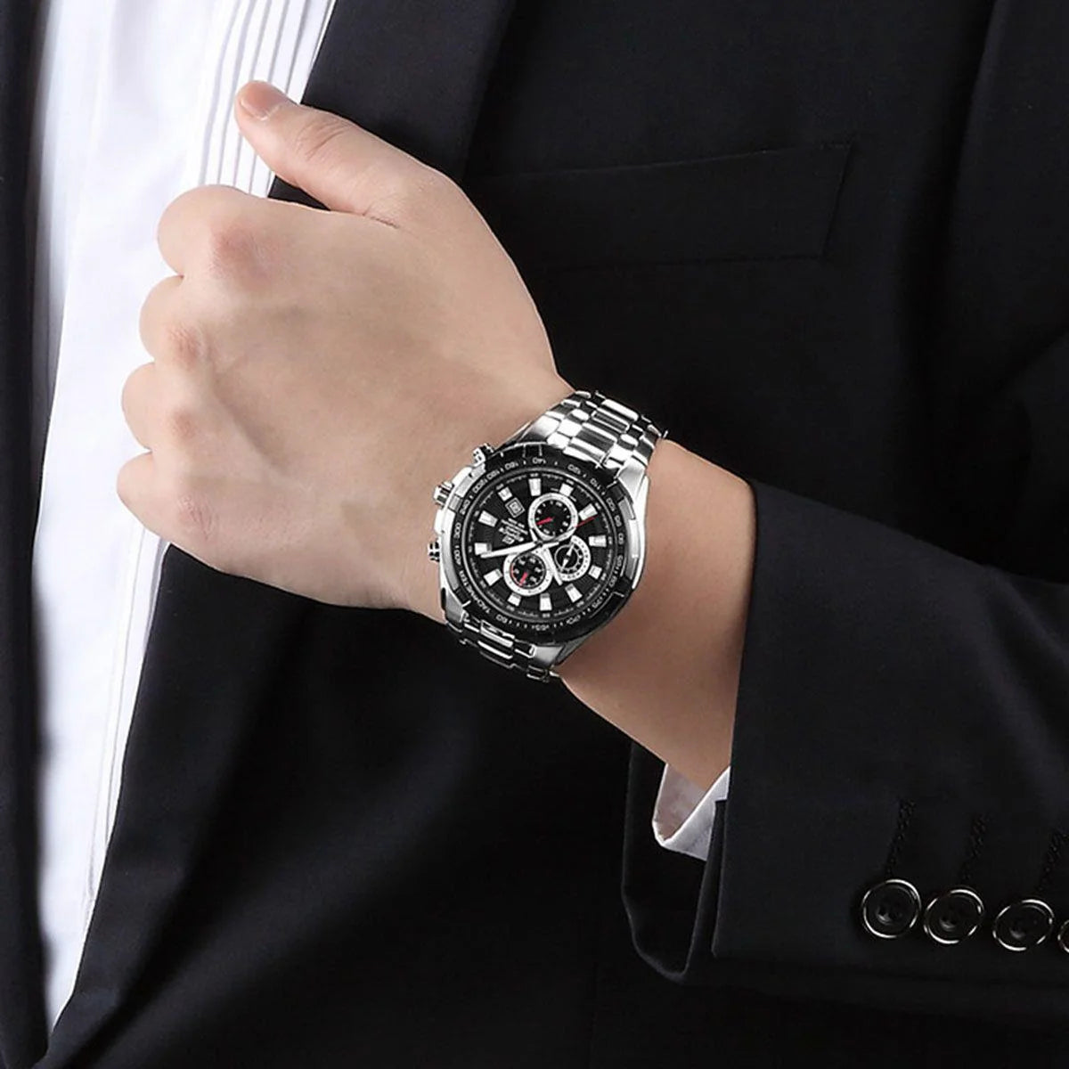 CASIO EDIFICE EF-539D-1AVUDF – RELOJ ANALÓGICO PARA HOMBRE – PLATEADO