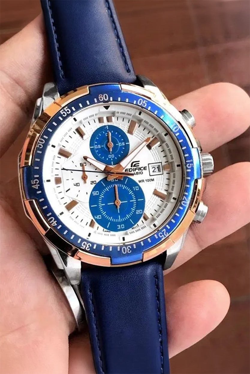 RELOJ ANALÓGICO PARA HOMBRE CASIO EDIFICE EFR-539L-7CVUDF - AZUL