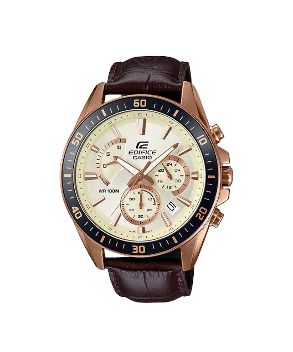 RELOJ PARA HOMBRE CASIO EDIFICE EFR-552GL-7AVUDF -CAFÉ