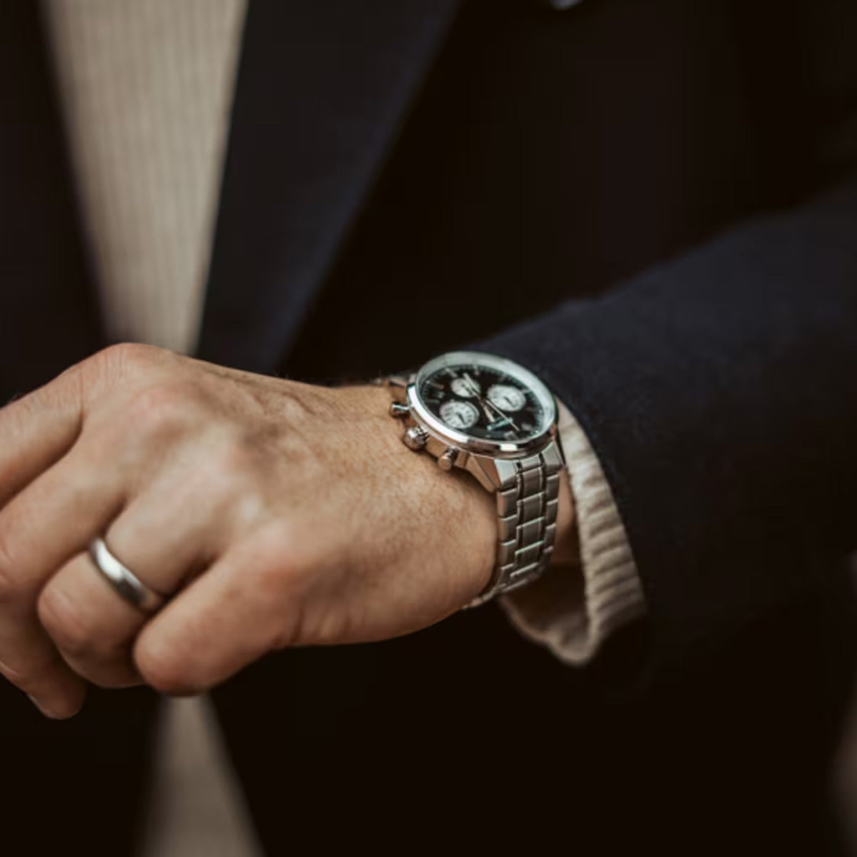 RELOJ ANALÓGICO PARA HOMBRE CASIO EDIFICE EFR-575D-1ADF - PLATEADO