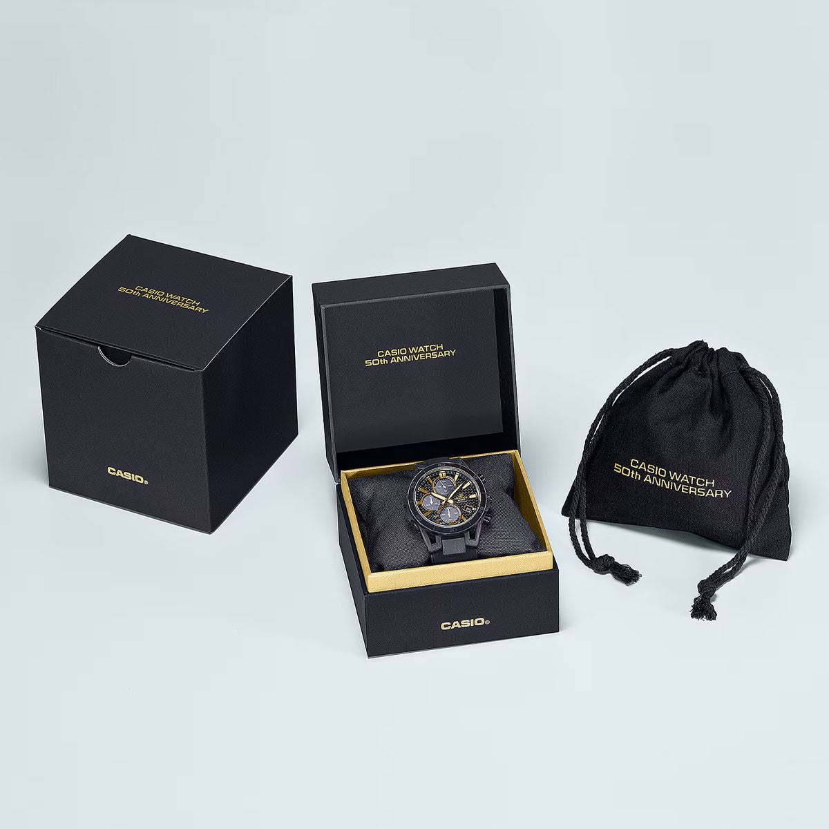 Reloj edifice negro