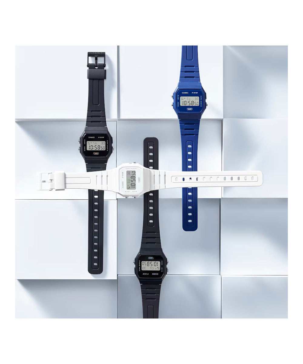 RELOJ UNISEX CASIO F-91WB-8ADF - NEGRO