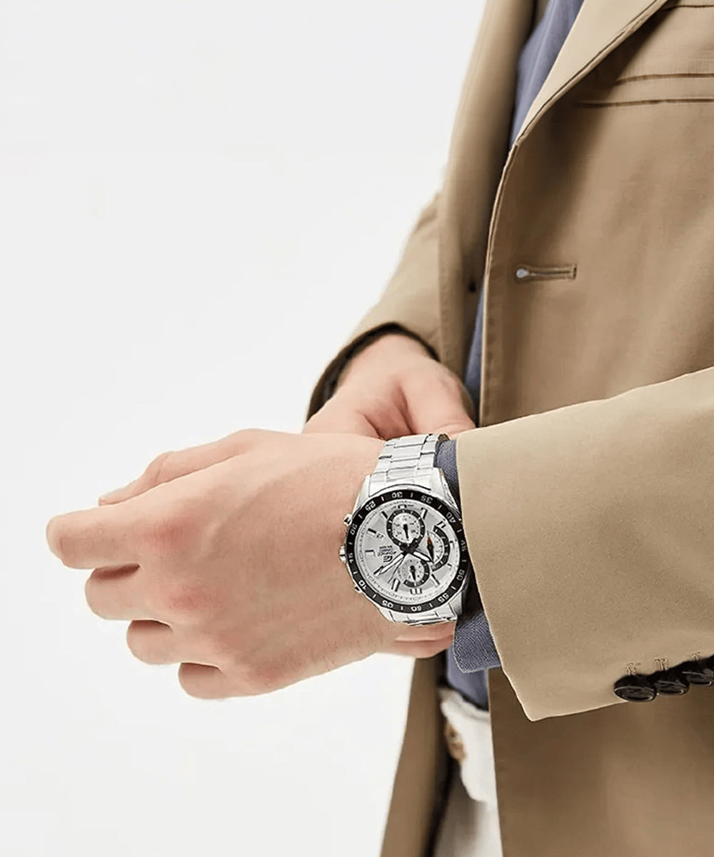 RELOJ ANALÓGICO PARA HOMBRE CASIO EDIFICE EFV-550D-7AVUDF - PLATEADO
