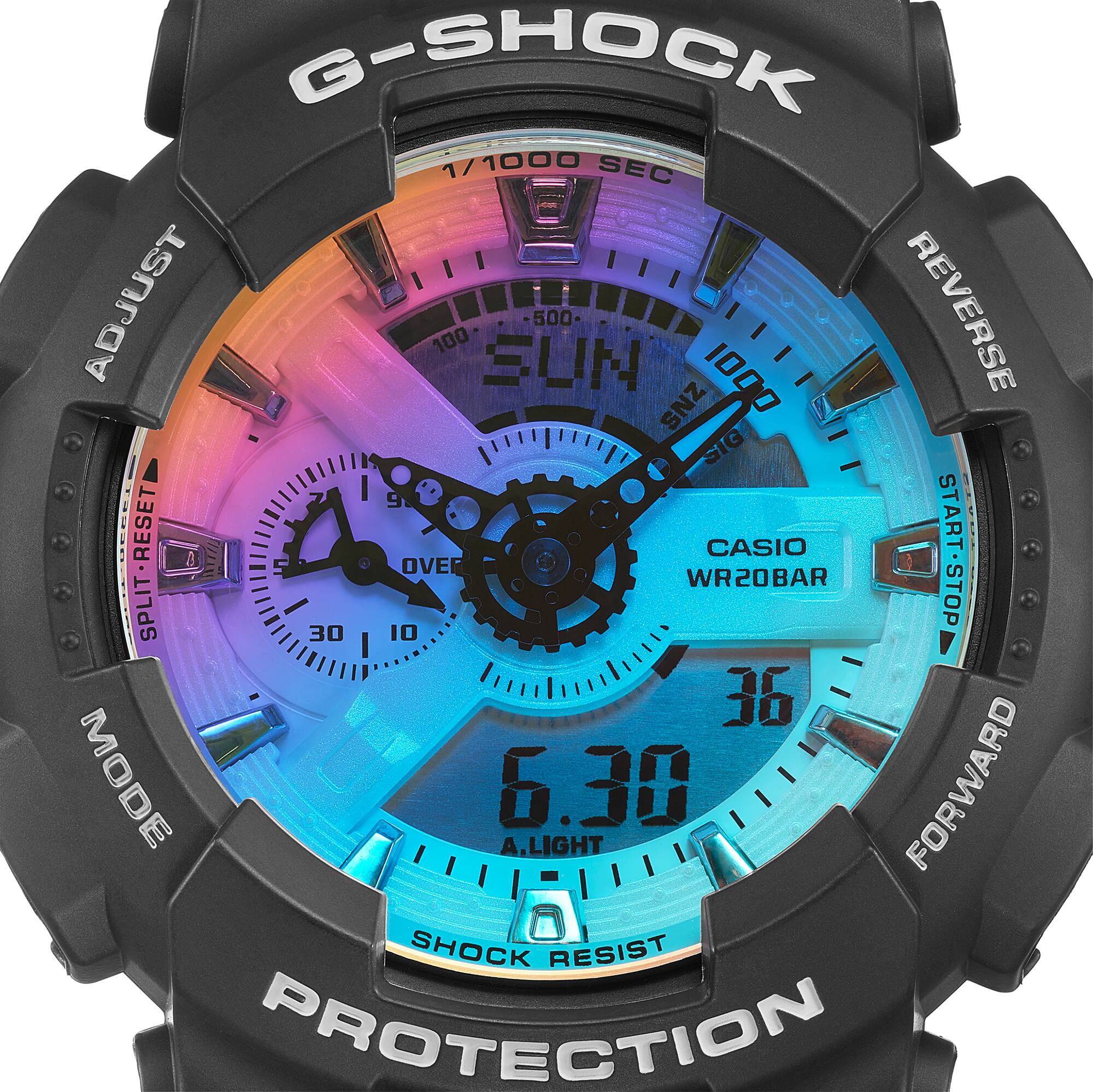 CASIO G-SHOCK GA-110SR-1ADR – RELOJ ANÁLOGO DIGITAL PARA HOMBRE – NEGRO